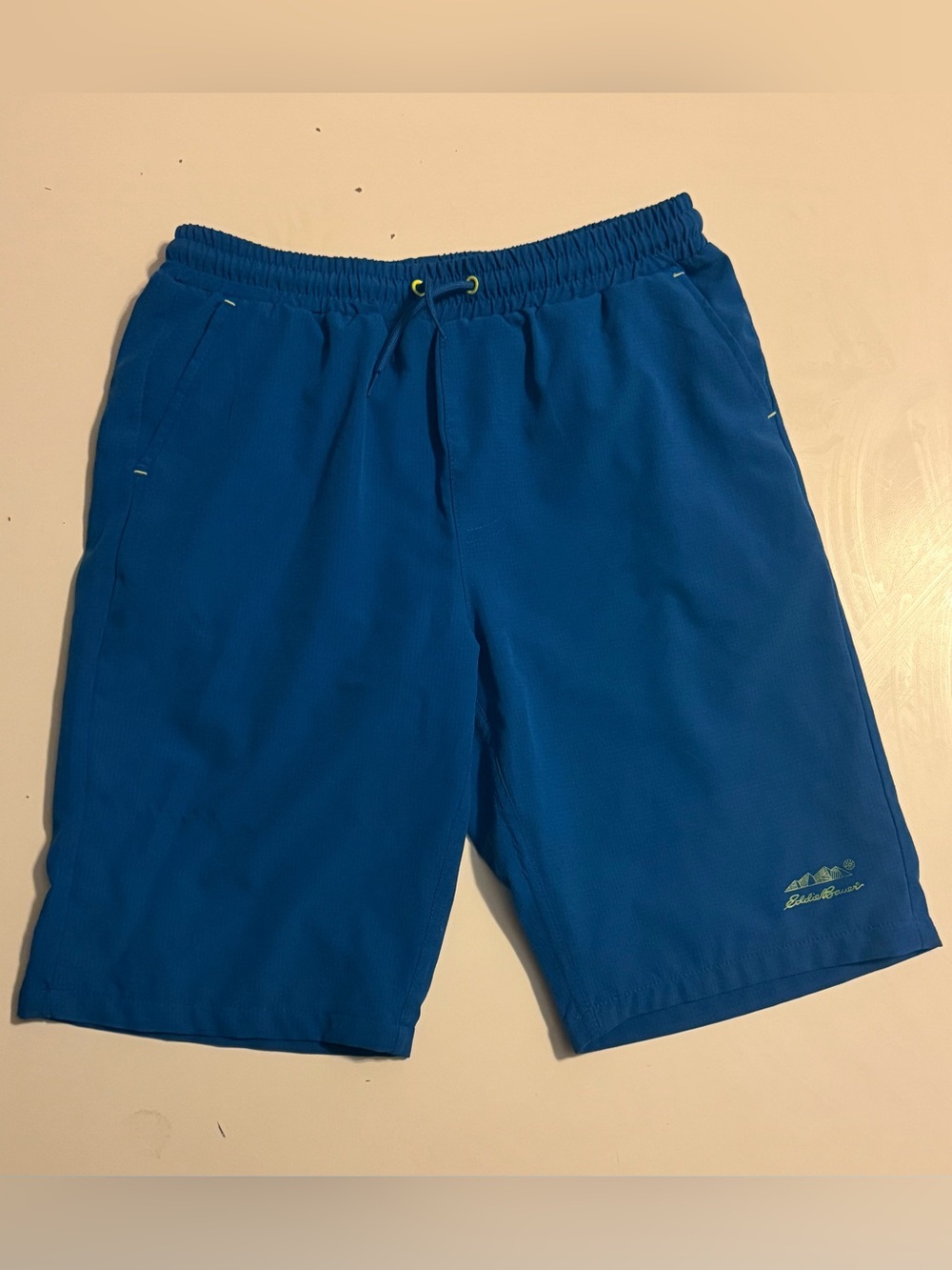 Eddie Bauer Bright Blue Elastic-Waist Shorts (L)